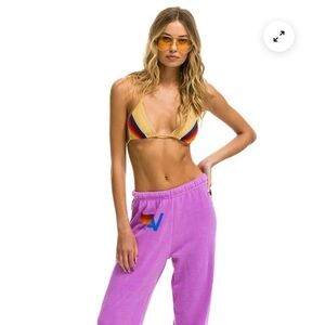 Aviator Nation Purple Track Pants